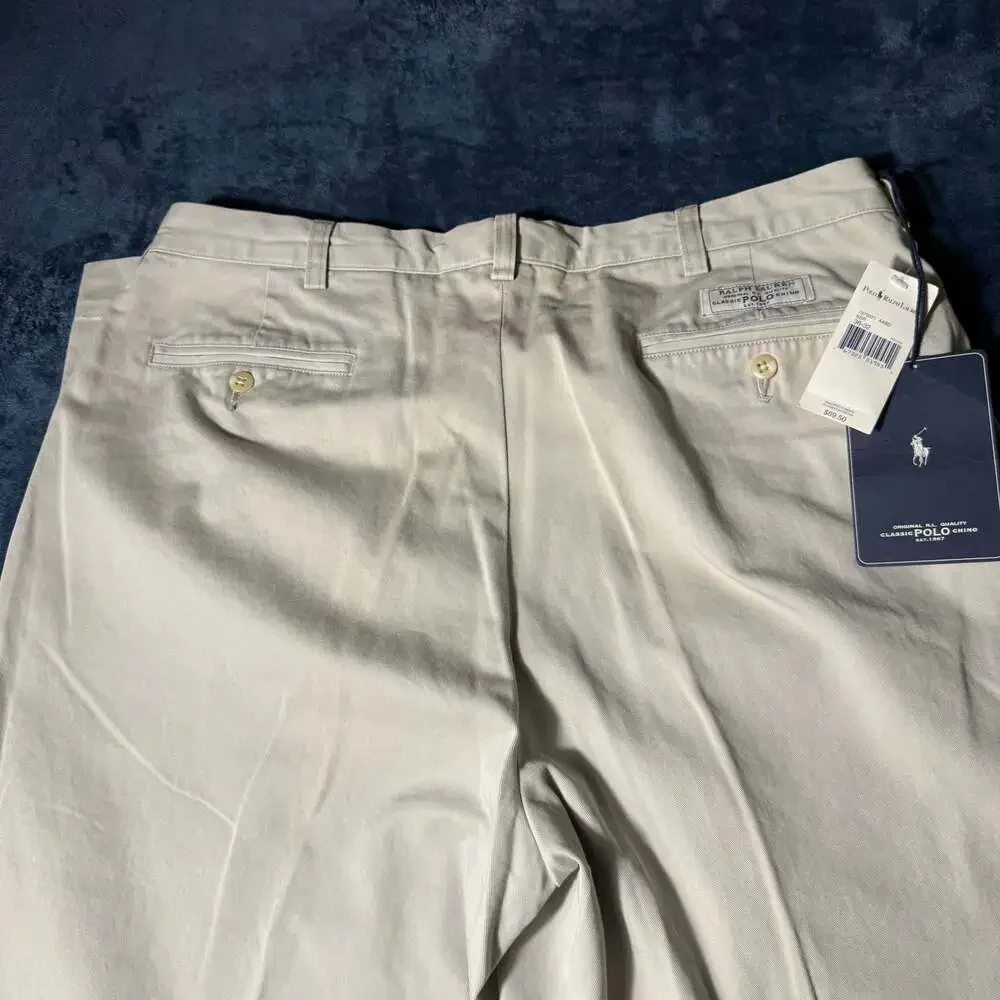 Polo Ralph Lauren Men's Andrew Pant Classic Fit Pleated Chino Pants Size 36x32